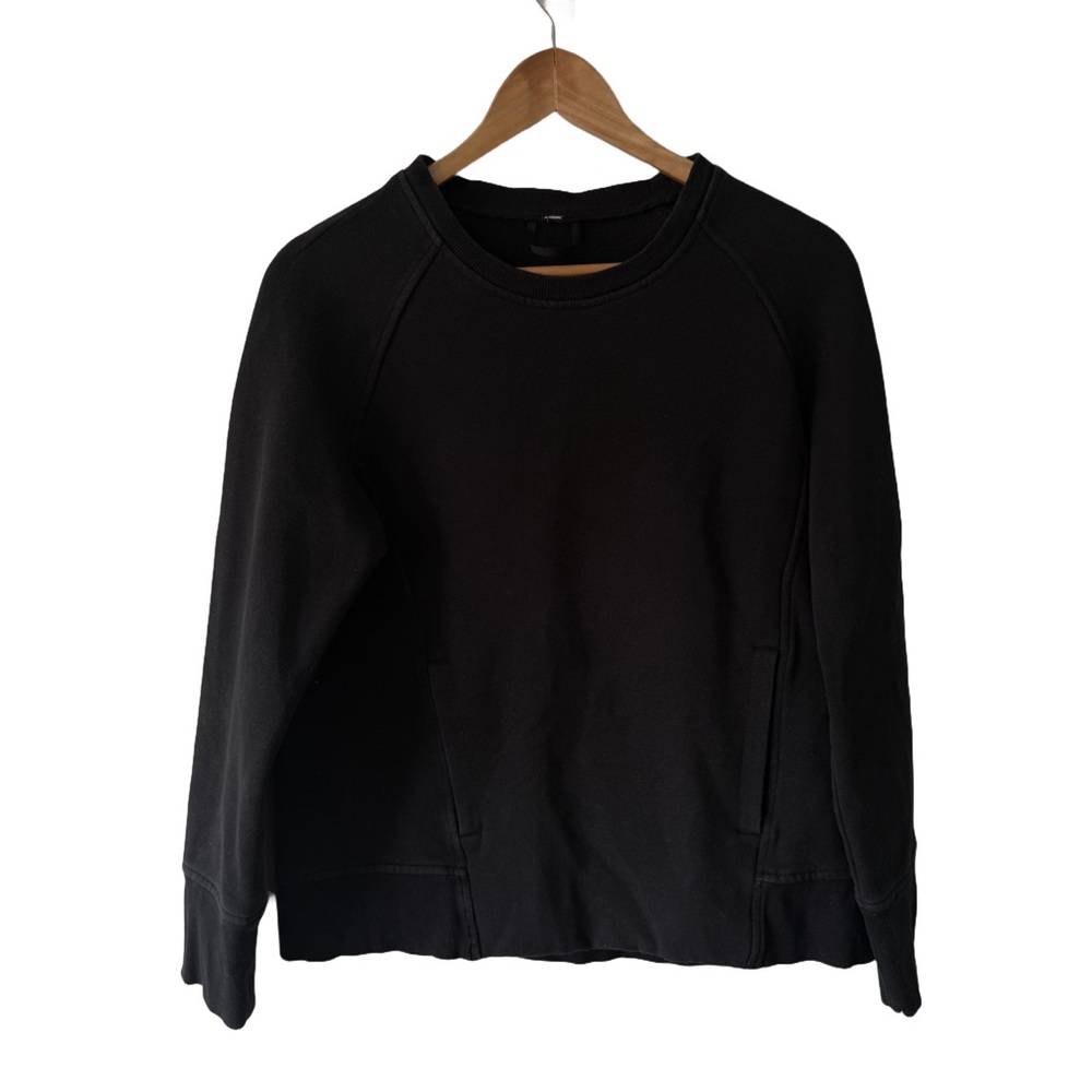 lululemon athletica Black Crew Neck Sweater Crew 6